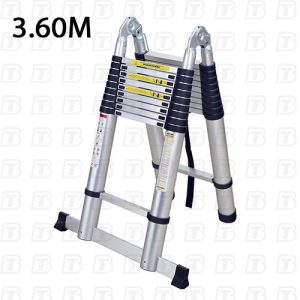 نردبان تلسکوپی دو طرفه 3.60 متر (7.20 متر باز شده)